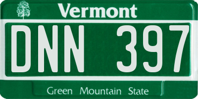 VT license plate DNN397