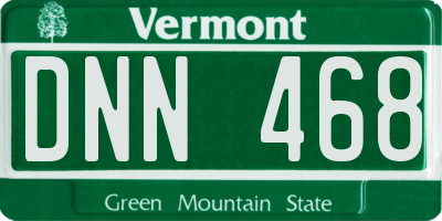VT license plate DNN468