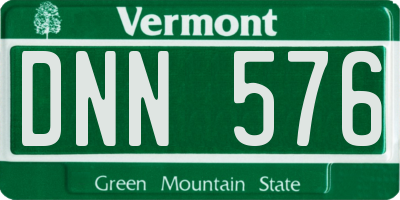 VT license plate DNN576