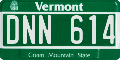 VT license plate DNN614