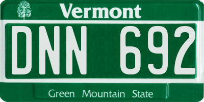 VT license plate DNN692