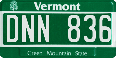VT license plate DNN836