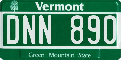 VT license plate DNN890