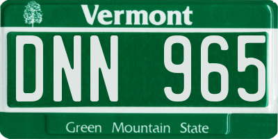 VT license plate DNN965