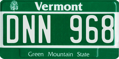 VT license plate DNN968