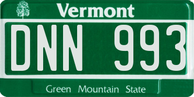 VT license plate DNN993