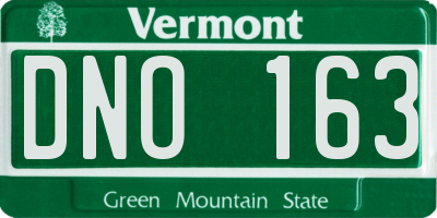 VT license plate DNO163