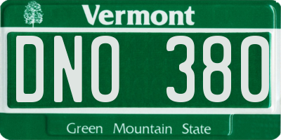 VT license plate DNO380
