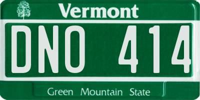 VT license plate DNO414