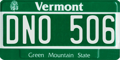 VT license plate DNO506