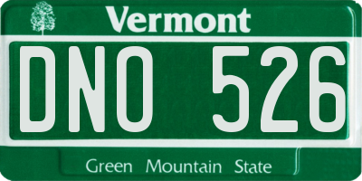 VT license plate DNO526
