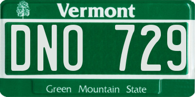 VT license plate DNO729