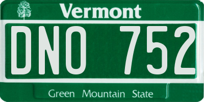 VT license plate DNO752