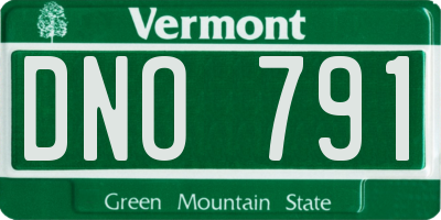 VT license plate DNO791