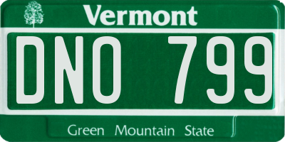 VT license plate DNO799