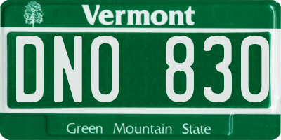 VT license plate DNO830