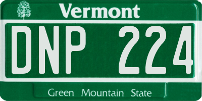 VT license plate DNP224