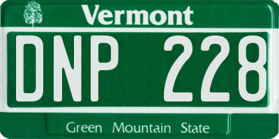 VT license plate DNP228