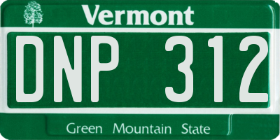 VT license plate DNP312