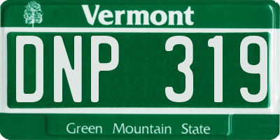 VT license plate DNP319