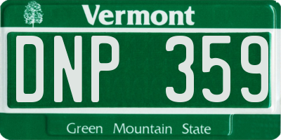 VT license plate DNP359