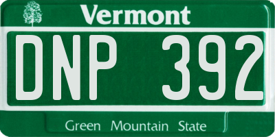 VT license plate DNP392
