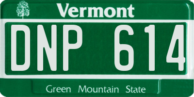 VT license plate DNP614