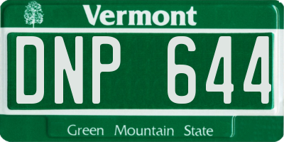 VT license plate DNP644
