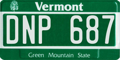 VT license plate DNP687