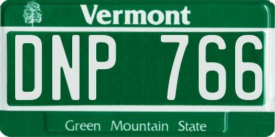 VT license plate DNP766