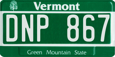 VT license plate DNP867