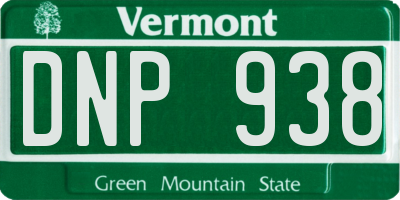 VT license plate DNP938