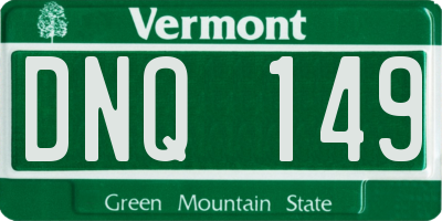 VT license plate DNQ149
