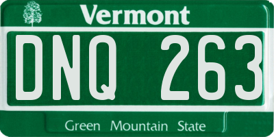 VT license plate DNQ263