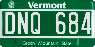 VT license plate DNQ684