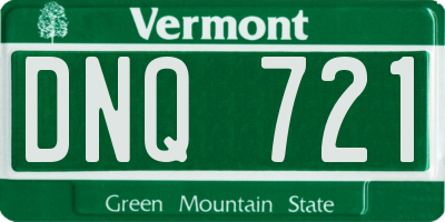VT license plate DNQ721