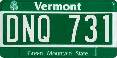 VT license plate DNQ731