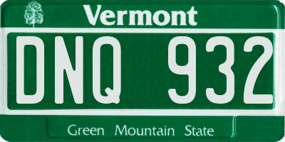 VT license plate DNQ932