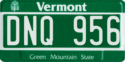 VT license plate DNQ956