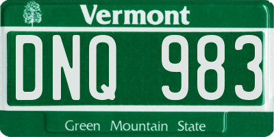 VT license plate DNQ983