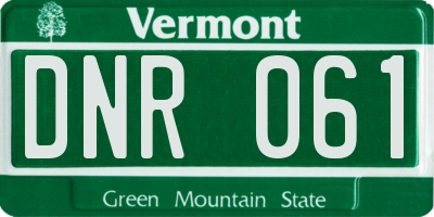 VT license plate DNR061
