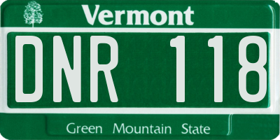 VT license plate DNR118
