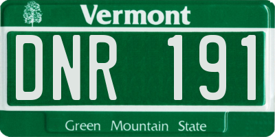 VT license plate DNR191