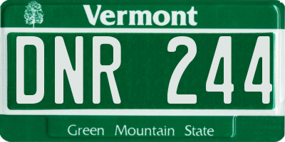VT license plate DNR244