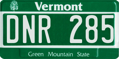 VT license plate DNR285