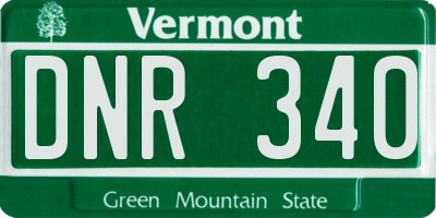 VT license plate DNR340