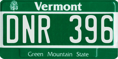 VT license plate DNR396