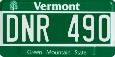 VT license plate DNR490