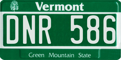 VT license plate DNR586