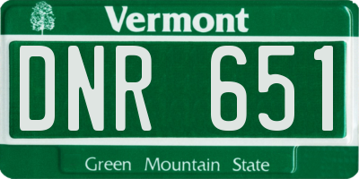 VT license plate DNR651